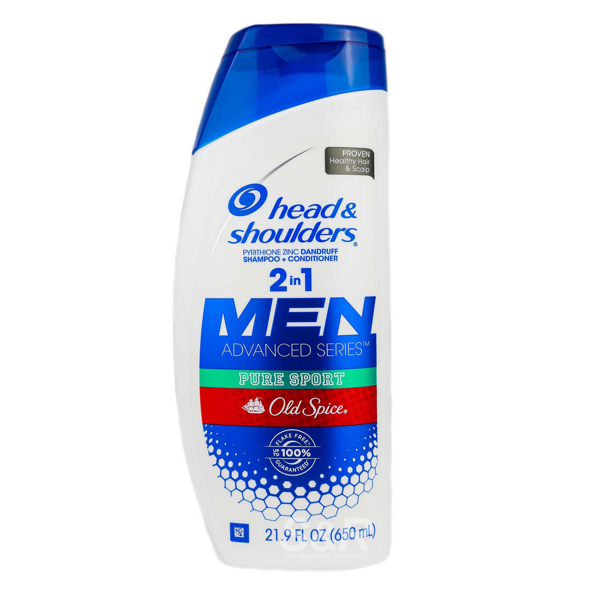 Head & Shoulders Men Advanced Series Old Spice Pure Sport 2 in 1 Shampoo and Conditioner 650mL